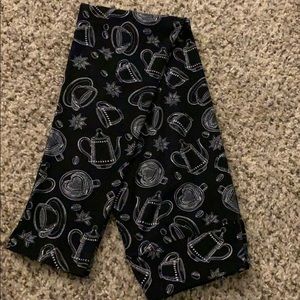 Lularoe OS teacup coffee black leggings